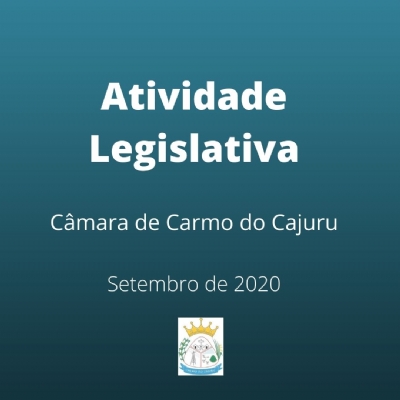 Atividade Legislativa Setembro 2020
