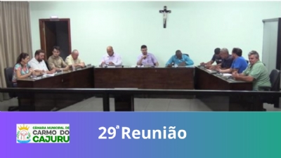 Vídeo da 29 Reunião Ordinária 2023