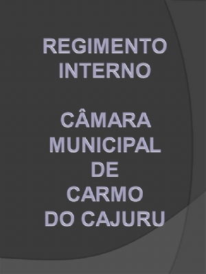 CÂMARA MUNICIPAL REALIZARÁ REVISÃO DO REGIMENTO INTERNO