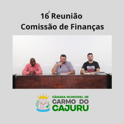 Vídeo da 16 Reunião da Comissão de Finanças 2024