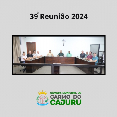 Vídeo da 39 Reunião Ordinária 2024