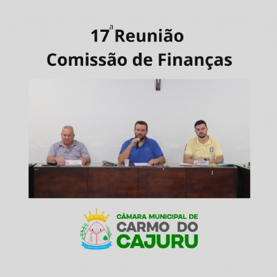 Resultado da 17 Reunião da Comissão de Finanças 2024