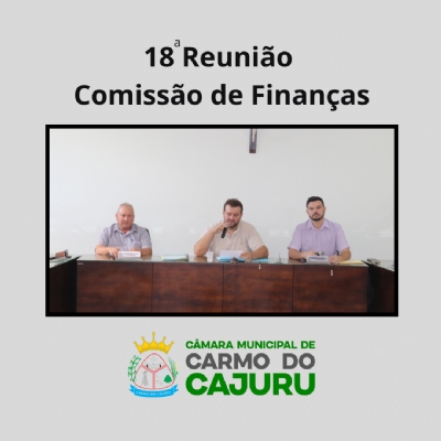 Resultado da 18 Reunião da Comissão de Finanças 2024