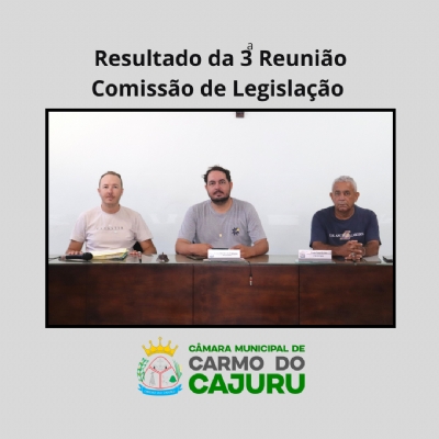 Vídeo da 03 Reunião da Comissão de Legislação 2025