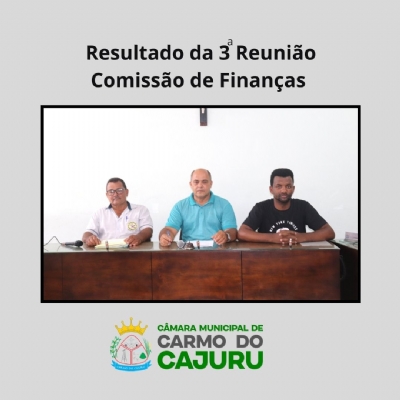 Vídeo da 03 Reunião da  Comissão de Finanças 2025