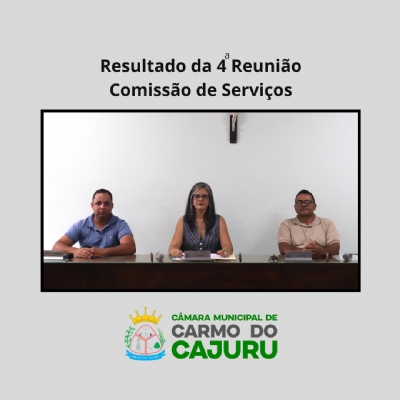 Resultado da 04 Reunião da Comissão de Serviços 2025