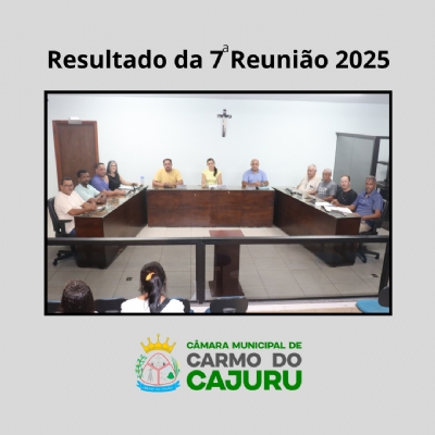 Resultado da 07 Reunião Ordinária 2025