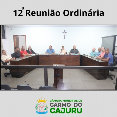 Vídeo da 12 Reunião Ordinária 2025