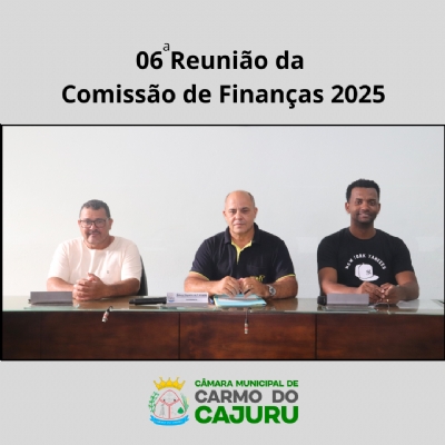 Áudio da 6 Reunião da Comissão de Finanças 2025