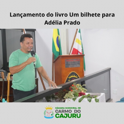 Lançamento do livro de crônicas Um bilhete para Adélia Prado foi realizado