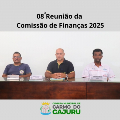 Vídeo da 8 Reunião da Comissão de Finanças 2025