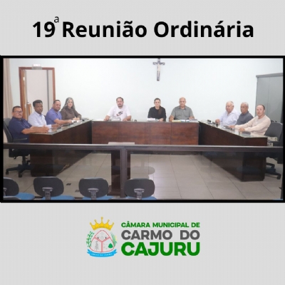 Áudio da 19 Reunião  Ordinária 2025