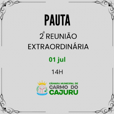 Pauta da 2 Reunião Extraordinária 2025