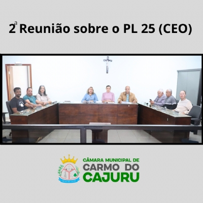 Segunda reunião sobre o PL 25 (CEO)