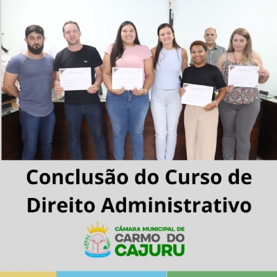 Conclusão do Curso de Direito Administrativo