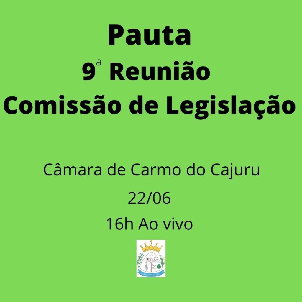9 Reunião da Comissão de Legislação