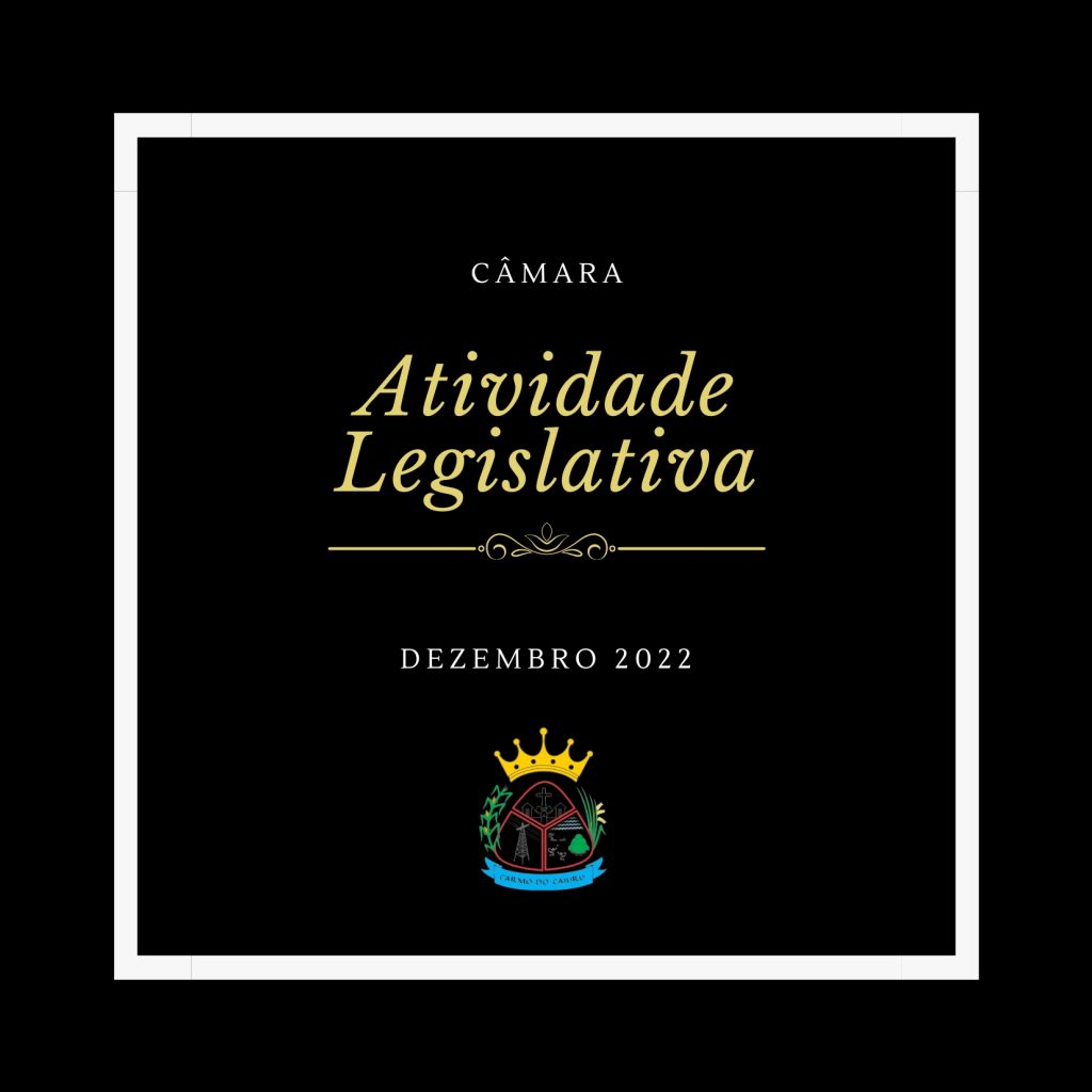 Atividade Legislativa de Dezembro 2022