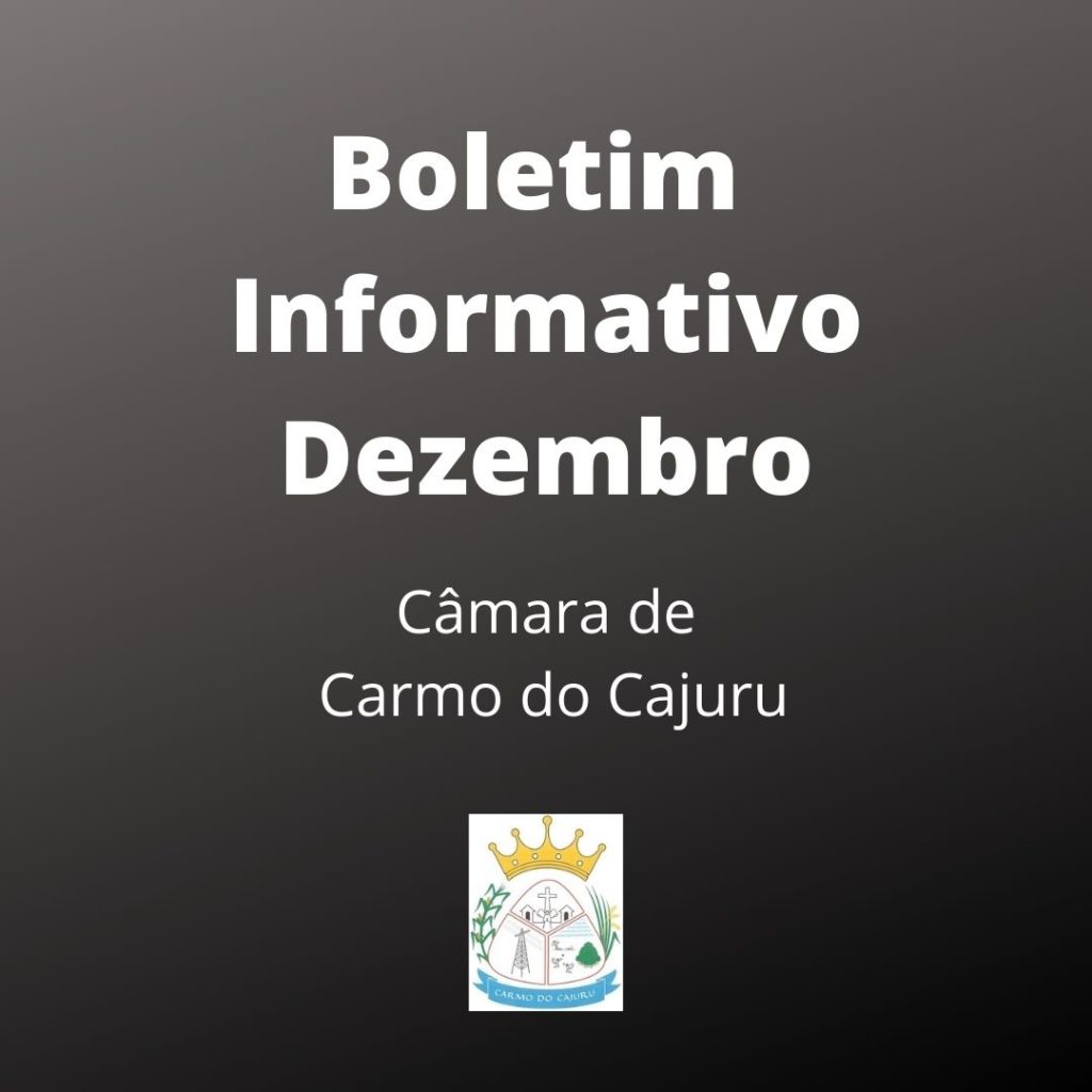 Boletim Informativo da Câmara: dezembro de 2020 Boletim Informativo da Câmara: dezembro de 2020