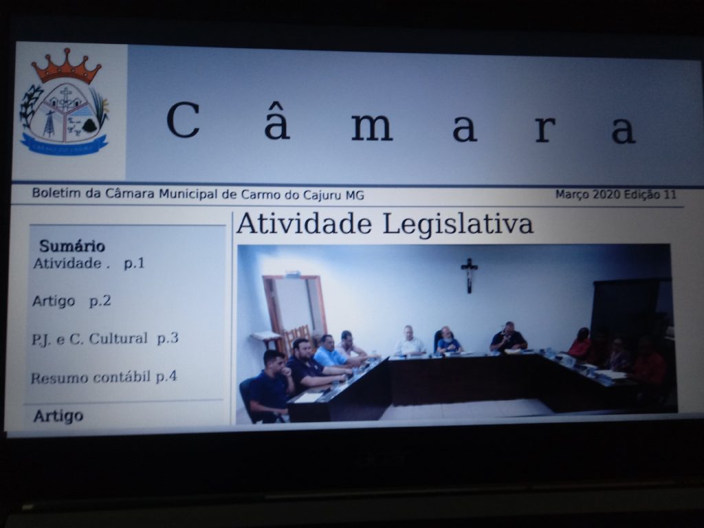 Boletim Informativo da Câmara: março de 2020 Boletim Informativo da Câmara: março de 2020