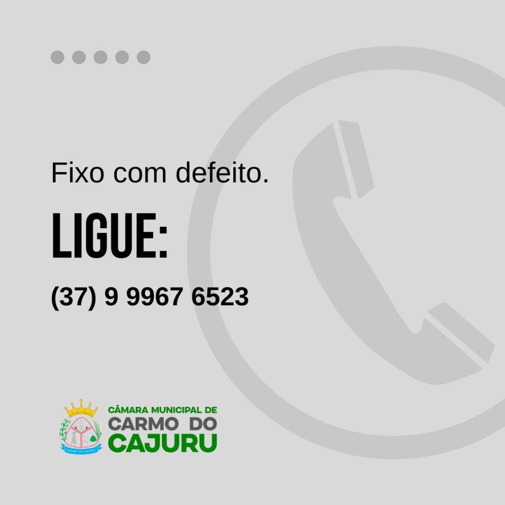 Telefone fixo com defeito