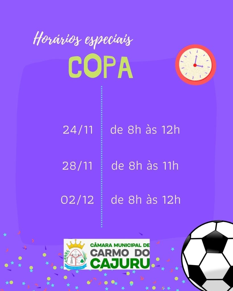 Mudança no expediente