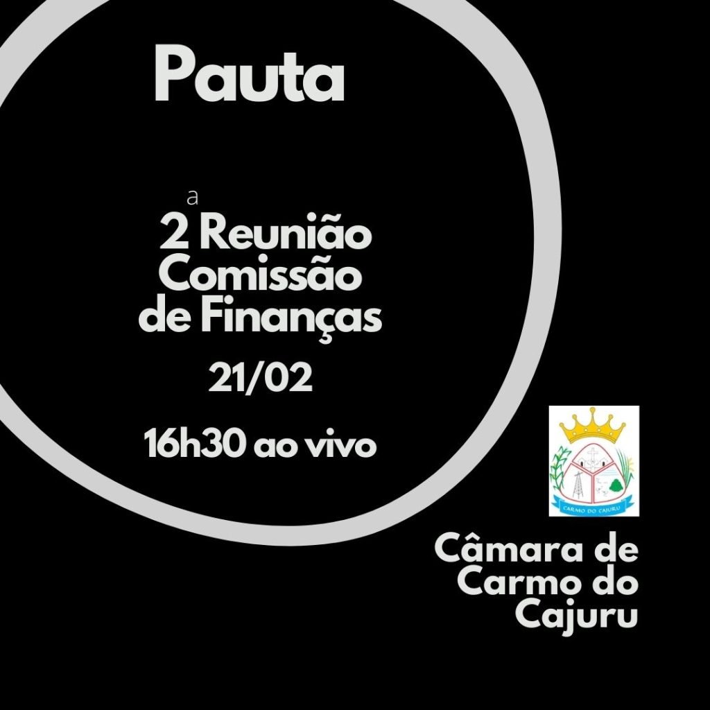 Pauta da 02 Reunião da Comissão de Finanças 2024 Pauta da 02 Reunião da Comissão de Finanças 2024