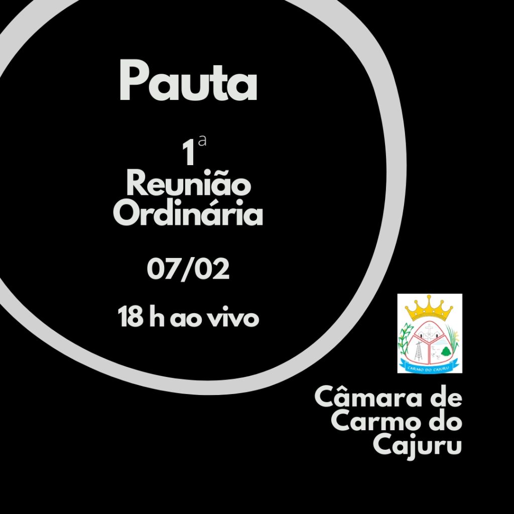 Pauta da 1 Reunião Ordinária 2023