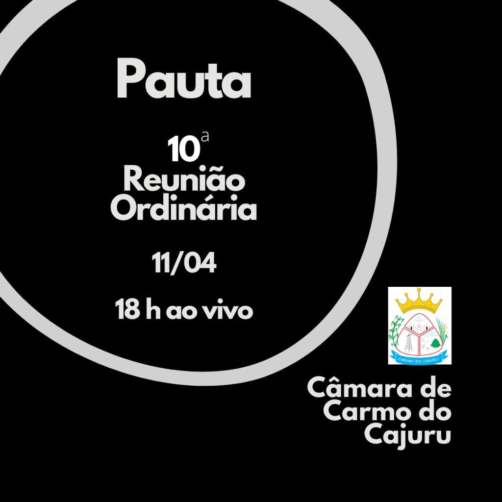 Pauta da 10 Reunião Ordinária 2023