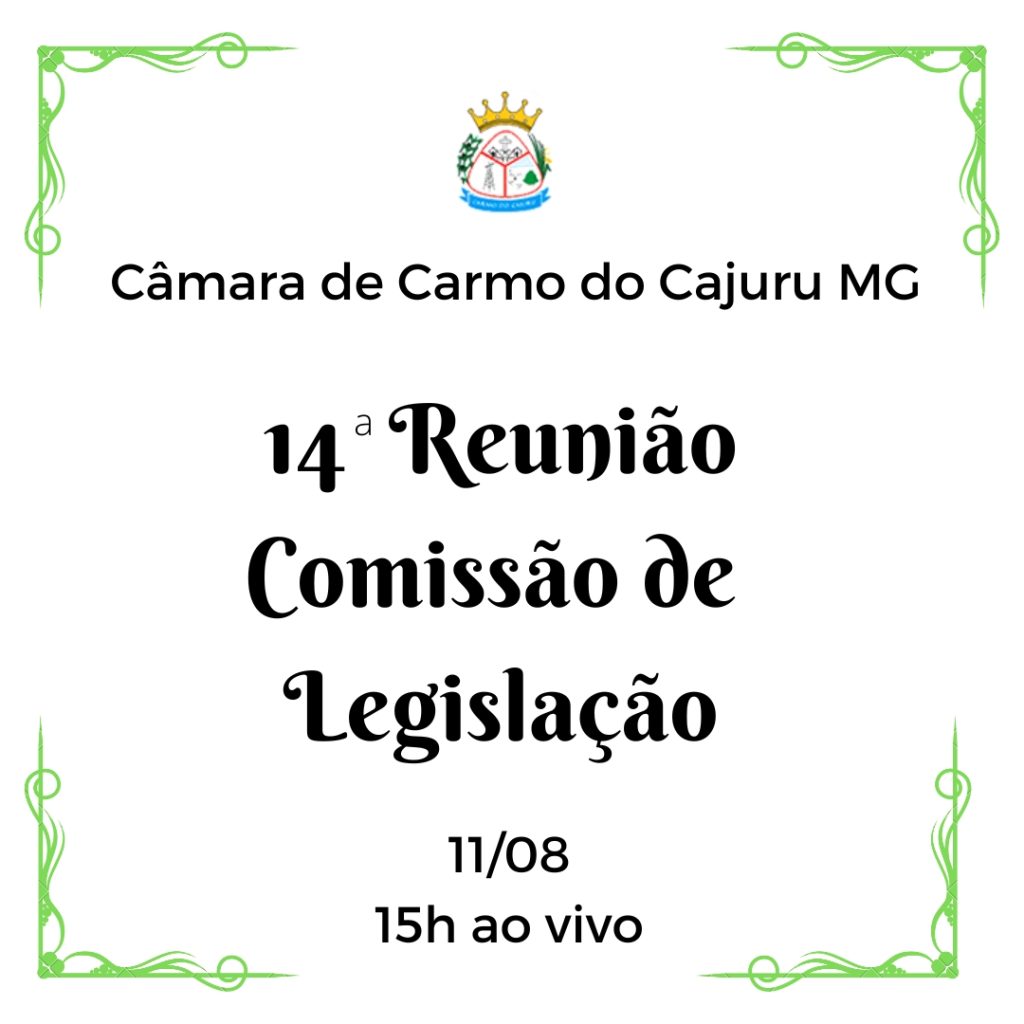 Pauta da 14 Reunião da Comissão de Legislação 2022
