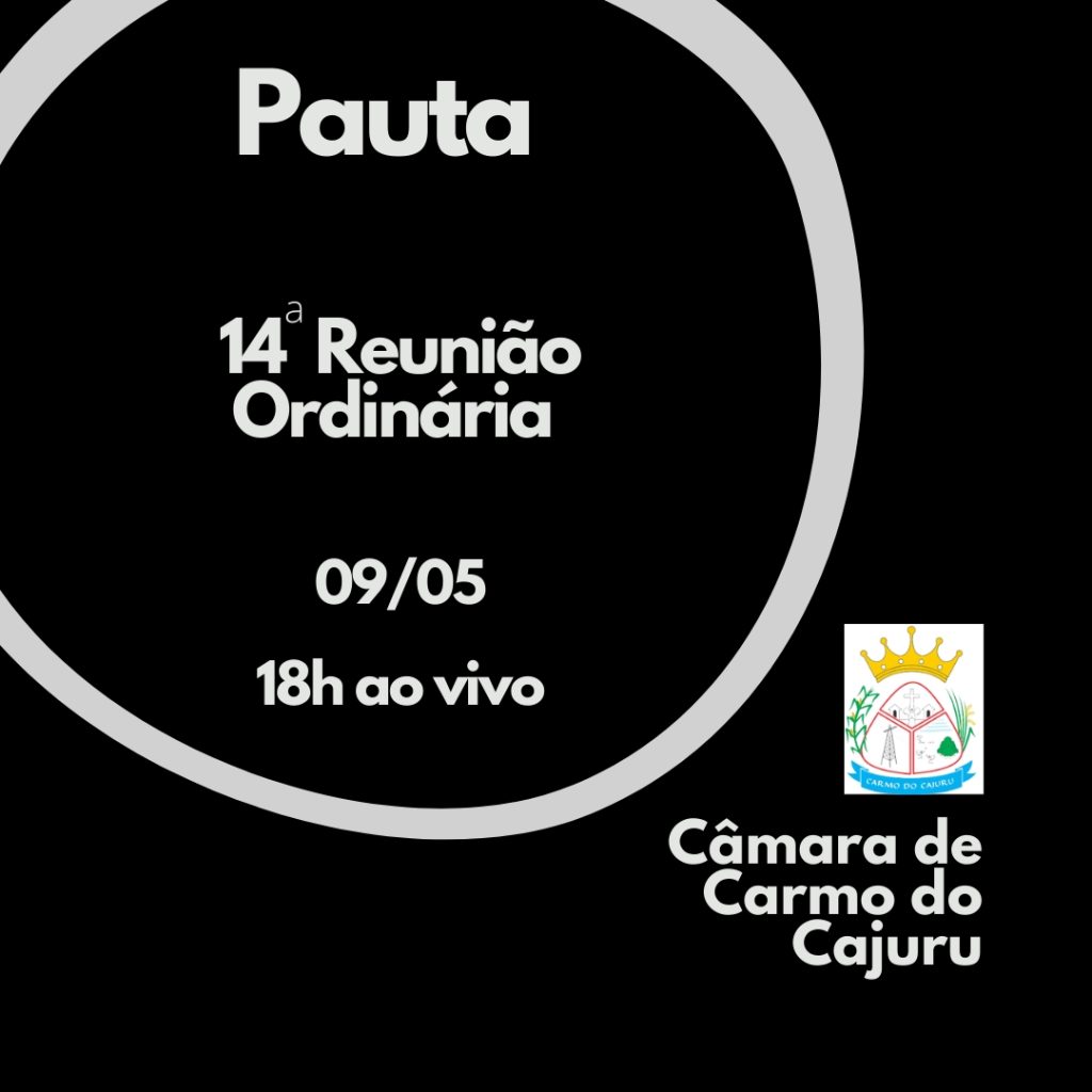 Pauta da 14 Reunião Ordinária 2023