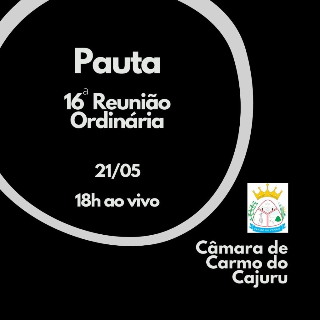 Pauta da 16 Reunião Ordinária 2024
