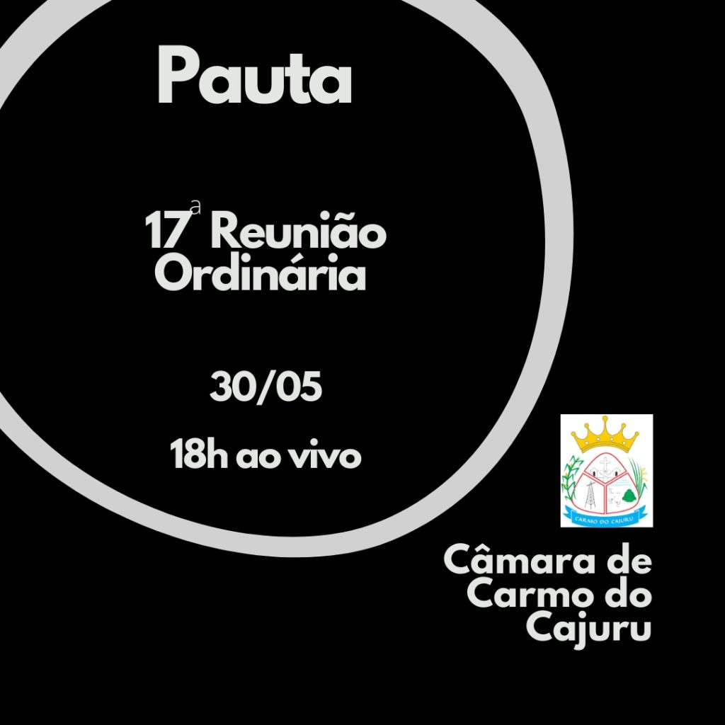 Pauta da 17 Reunião Ordinária 2023