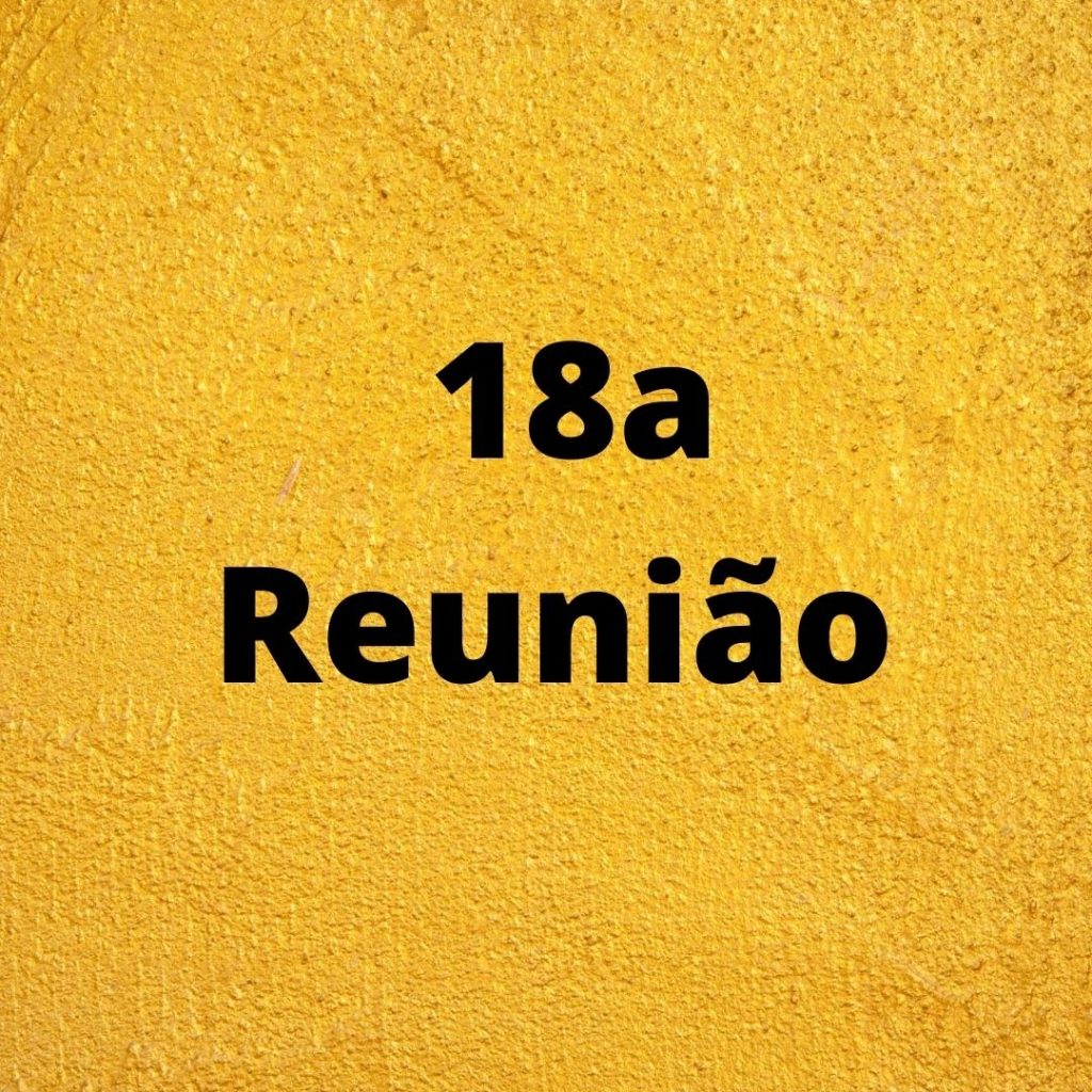 Pauta da 18 Reunião Ordinária 2020