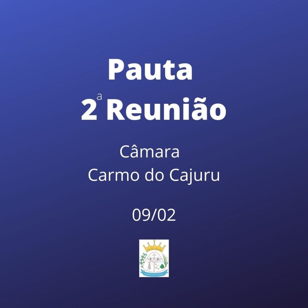 Pauta da 2 Reunião 2021