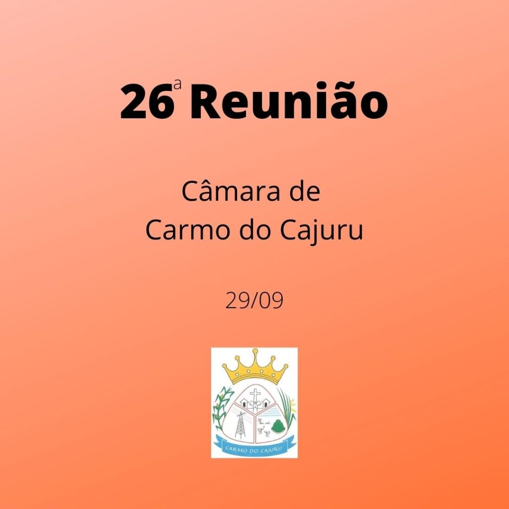Pauta da 26 Reunião Ordinária 2020 Pauta da 26 Reunião Ordinária 2020