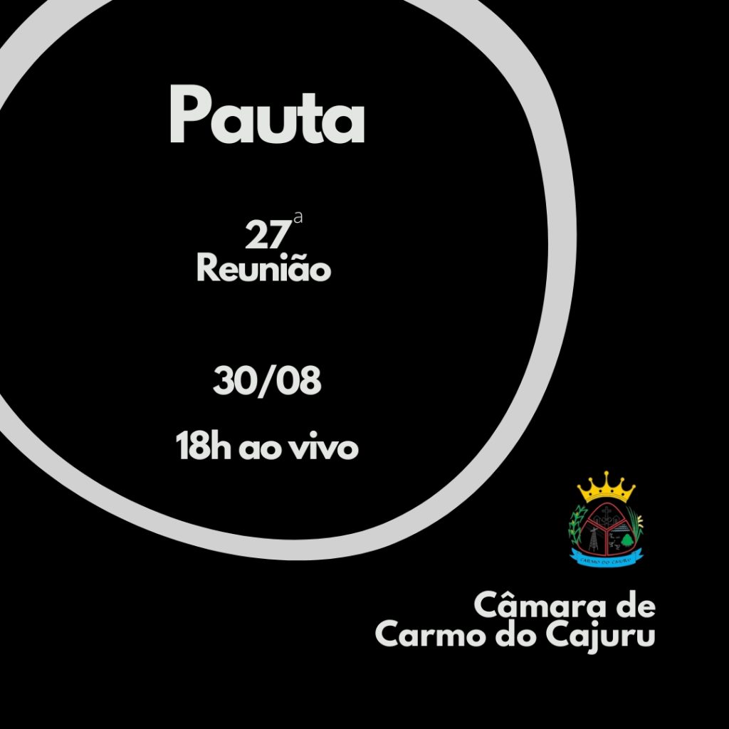 Pauta da 27 Reunião Ordinária 2022