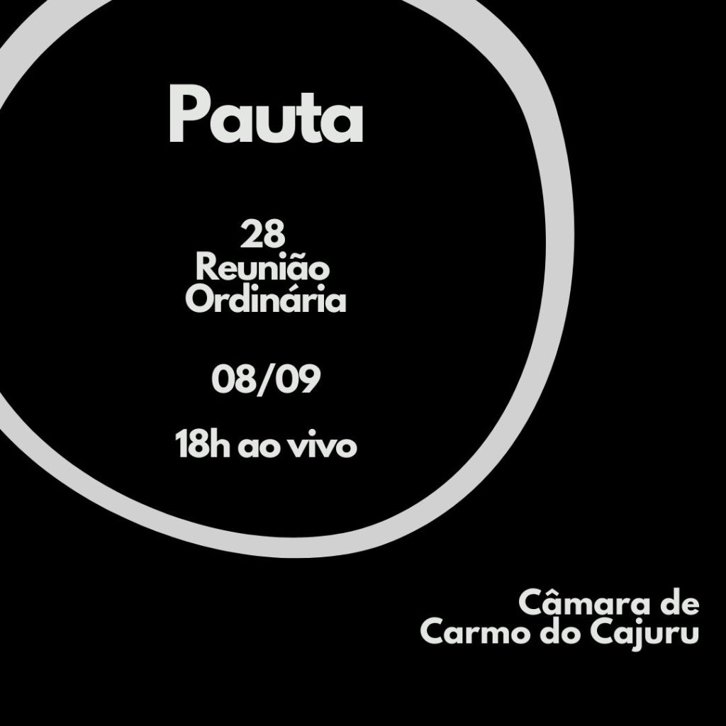 Pauta da 28 Reunião Ordinária