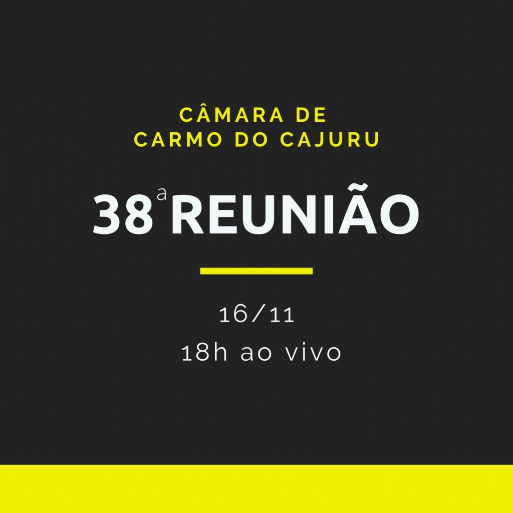 Pauta da 38 Reunião Ordinária 2021