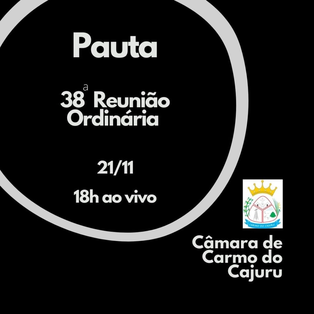 Pauta da 38 Reunião Ordinária 2023
