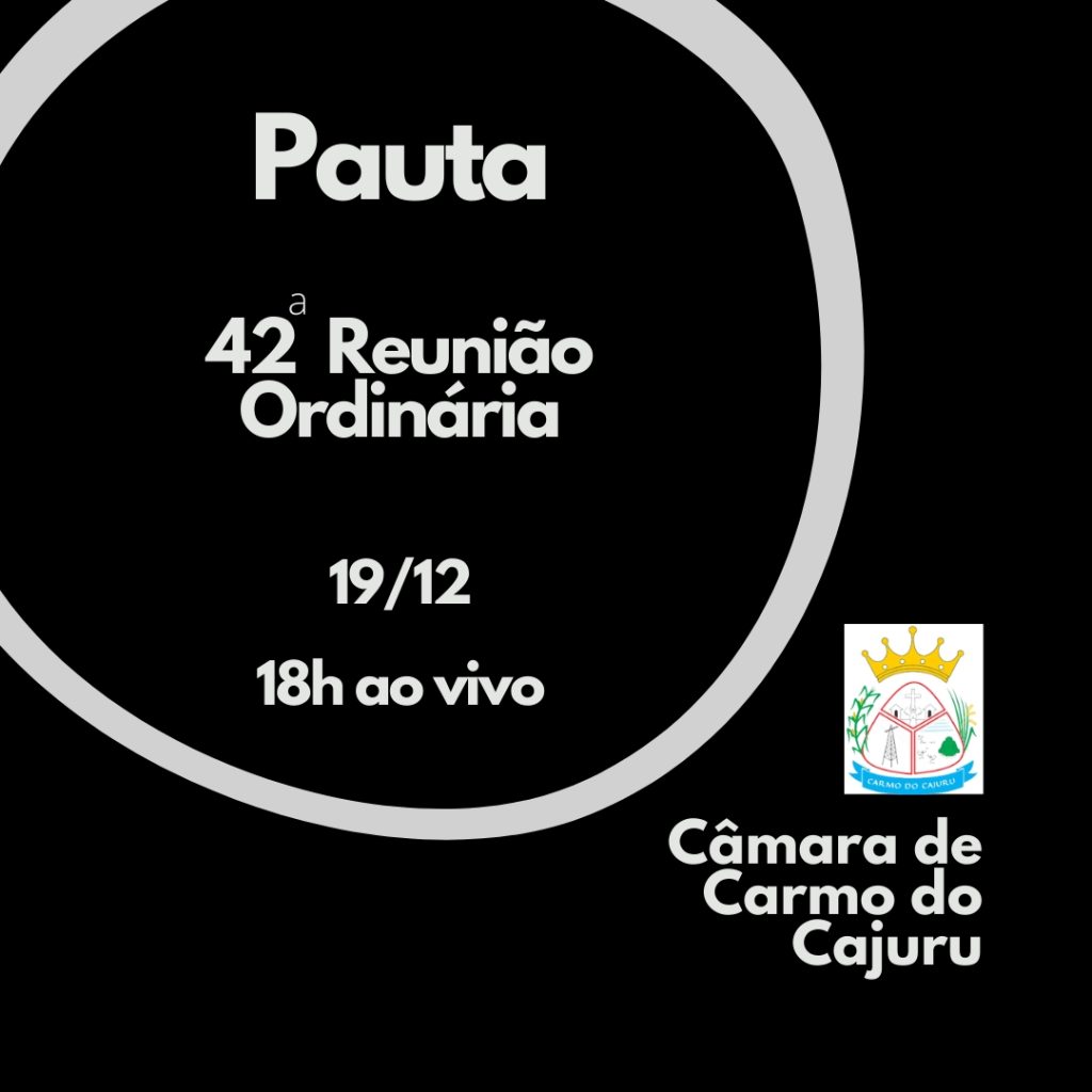 Pauta da 42 Reunião Ordinária 2023