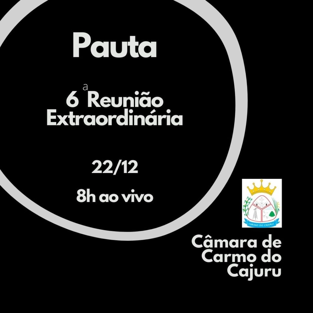 Pauta da 6 Reunião Extraordinária 2023 Pauta da 6 Reunião Extraordinária 2023