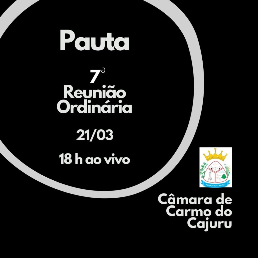 Pauta da 7 Reunião Ordinária 2023