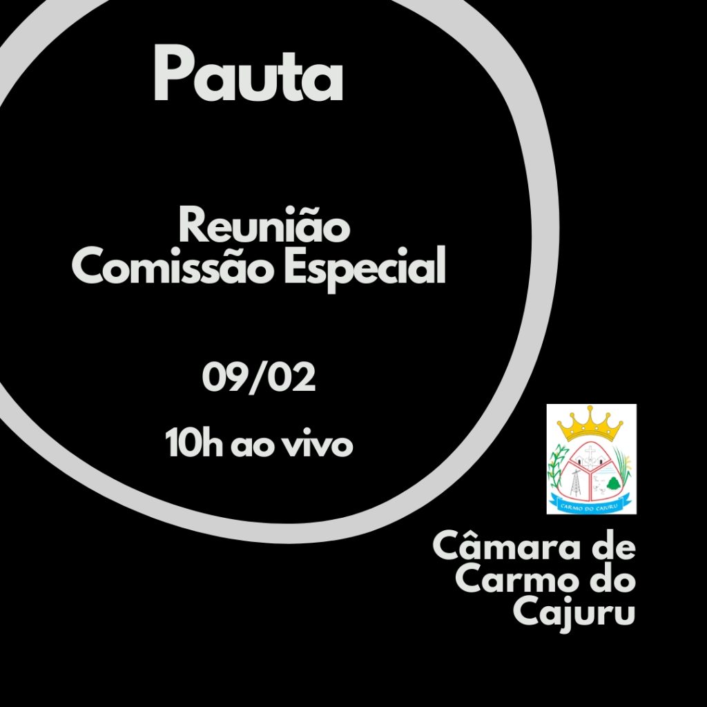 Pauta da Reunião da Comissão Especial