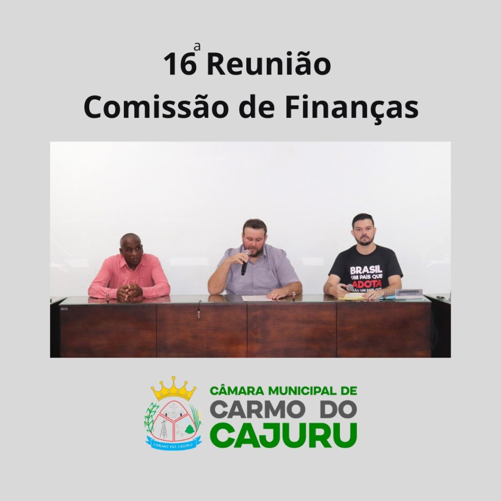 Resultado da 16 Reunião da Comissão de Finanças 2024