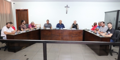 Reunião com a PM sobre segurança