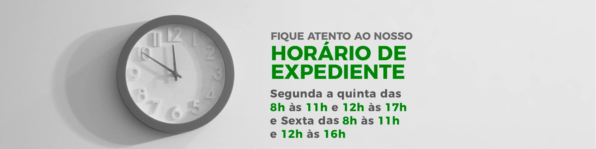 Banner horário de expediente